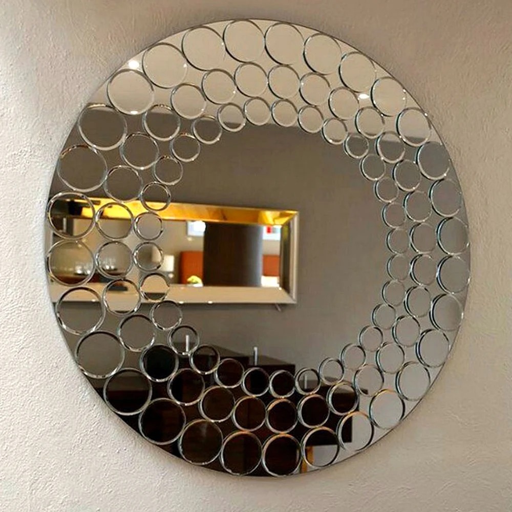 Layered Circular Disc Wall Mirror Layered Circular Disc Wall Mirror